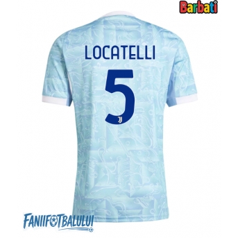 Juventus Manuel Locatelli #5 Tricou Fotbal Replică 2025-26 Barbati Deplasare
